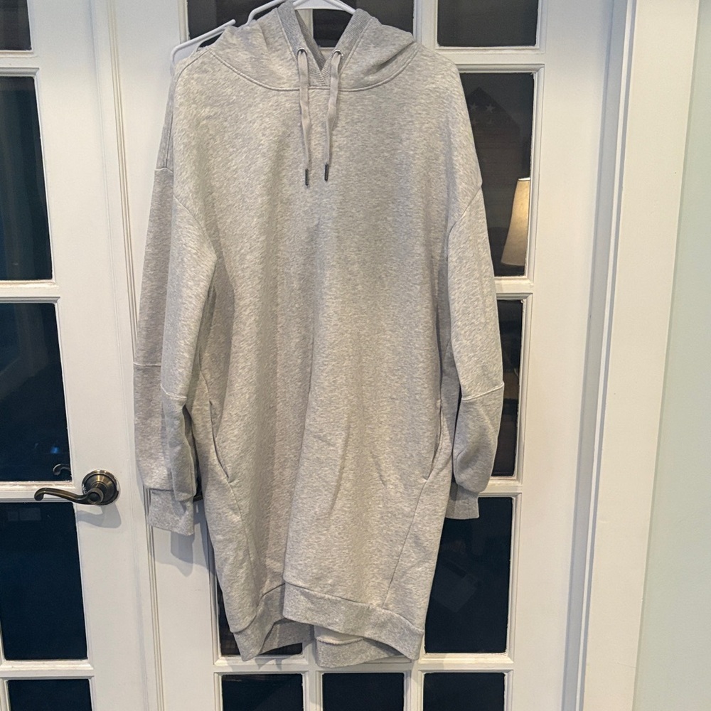 Zella Light Gray Hoodie Dress